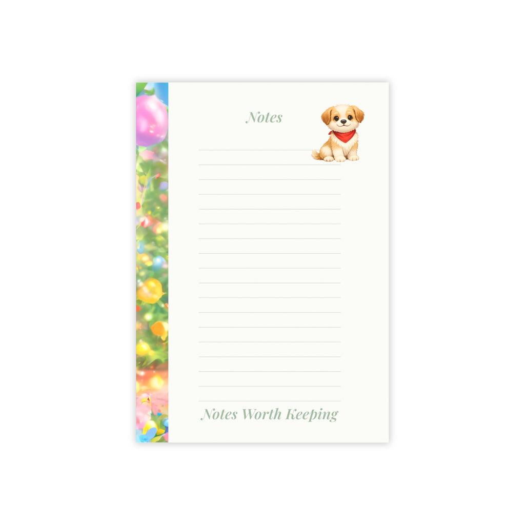 Notepad - Puppy Notes — Lined "Notes Worth Keeping." Post-It Style Note Pad