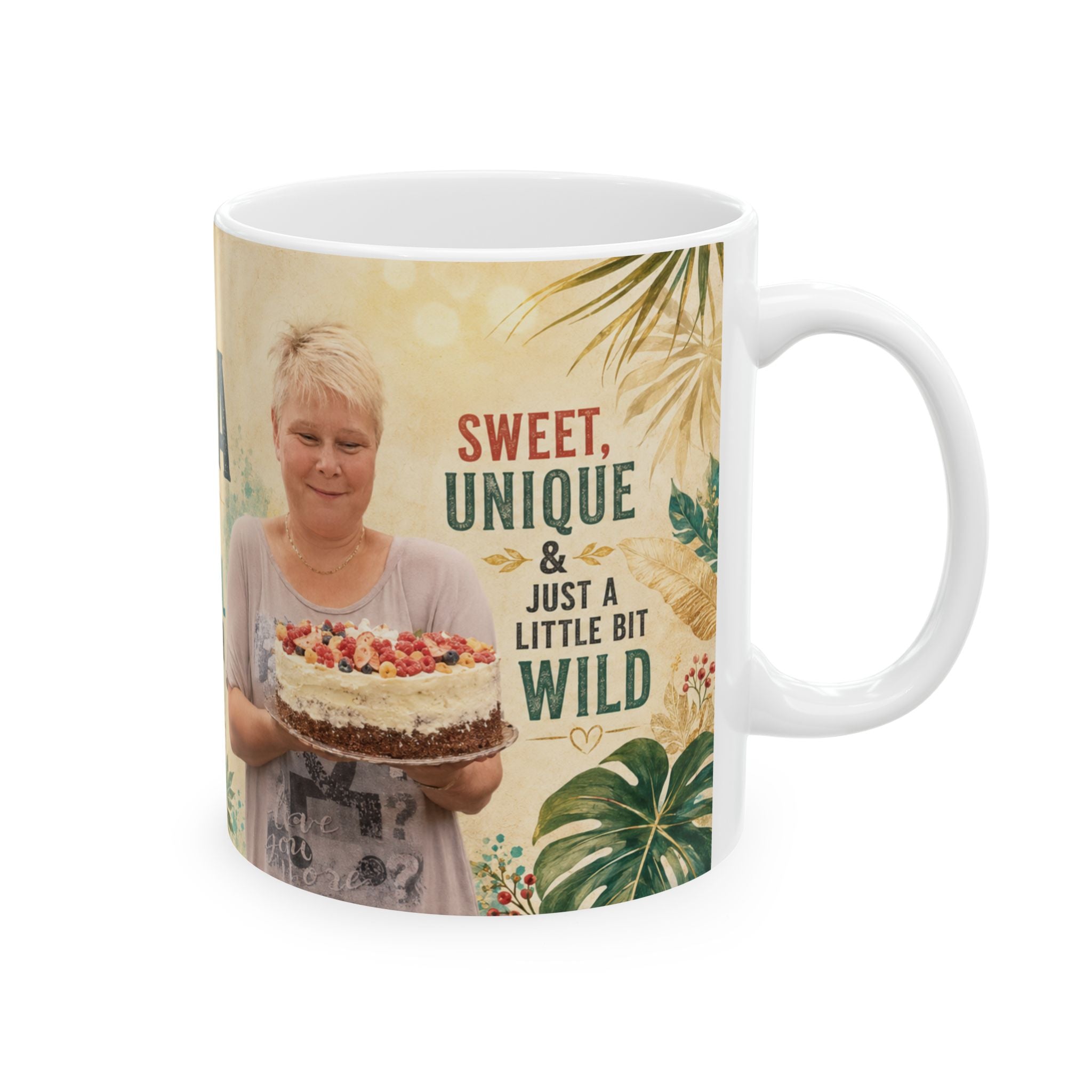 Personalized Photo Mug — "A Colorful Character" Custom Name Coffee Cup (11oz/15oz)