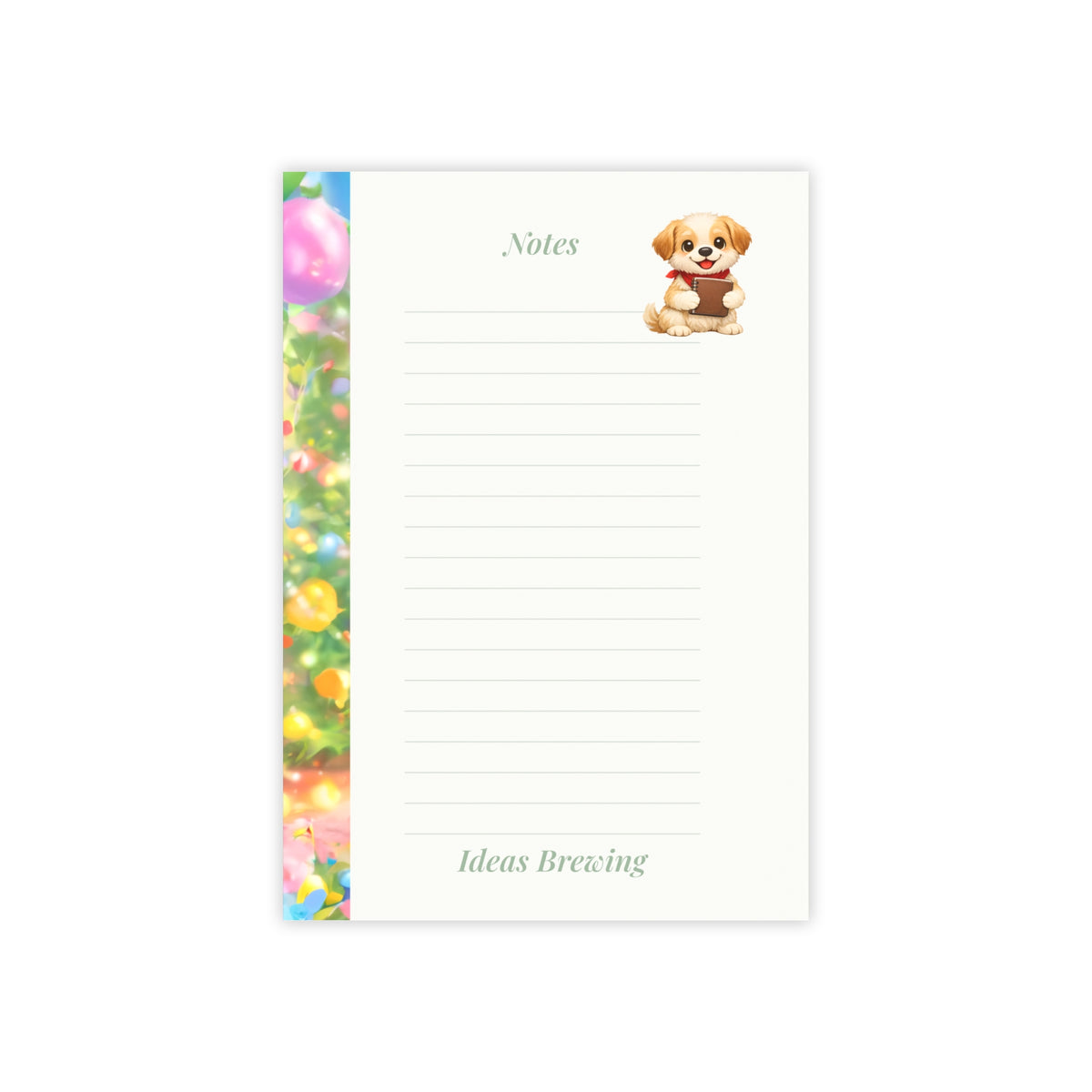 Puppy Notes Notepad — “Ideas Brewing”