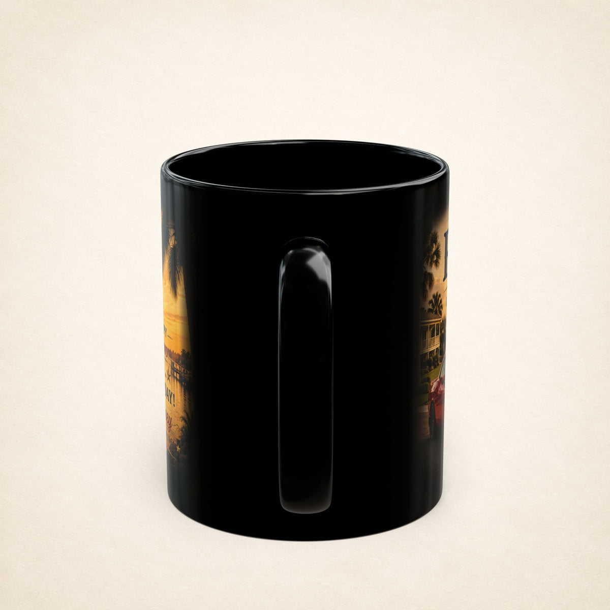 Personalized 62nd Birthday Fishing Boat Mug – Sunset Marina Tribute (Custom Name & Year)