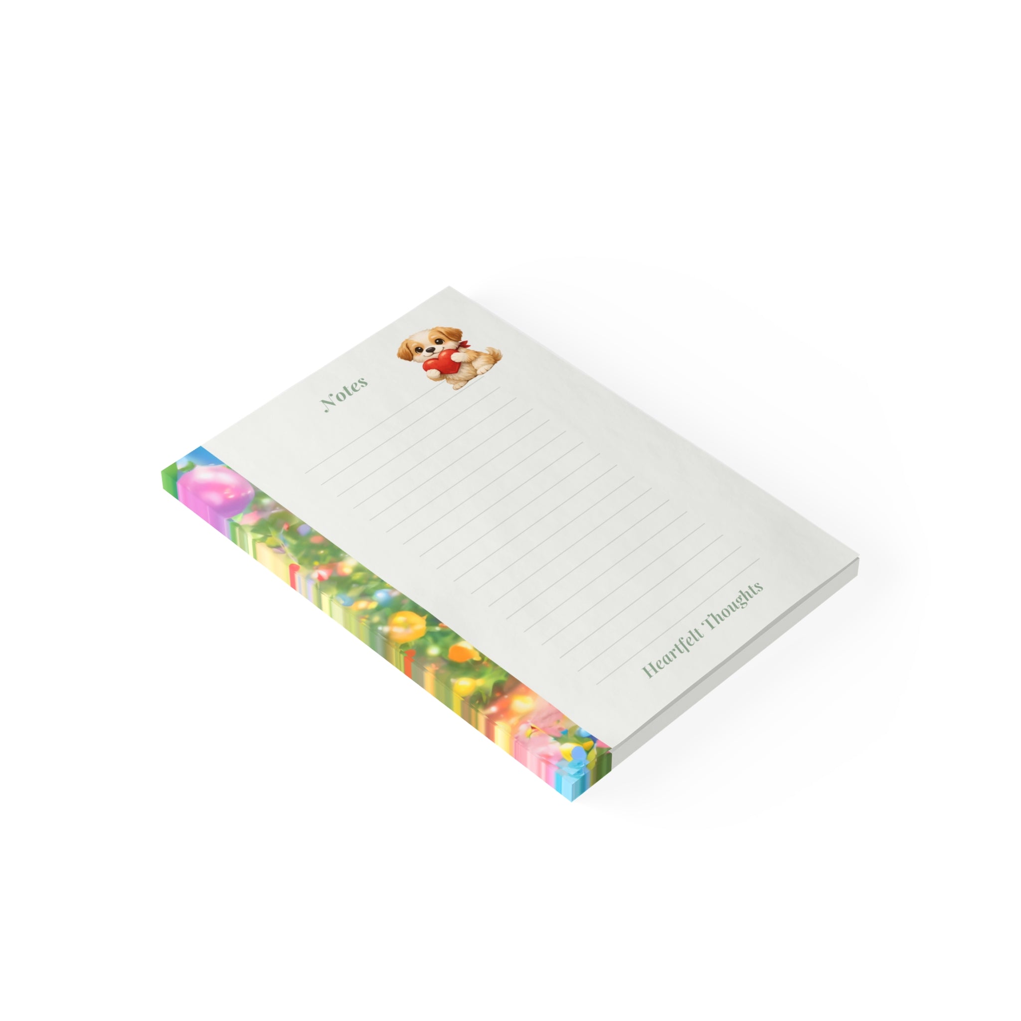 Notepad - Puppy Notes — Lined "Heartfelt Thoughts" Post-It Style Note Pad