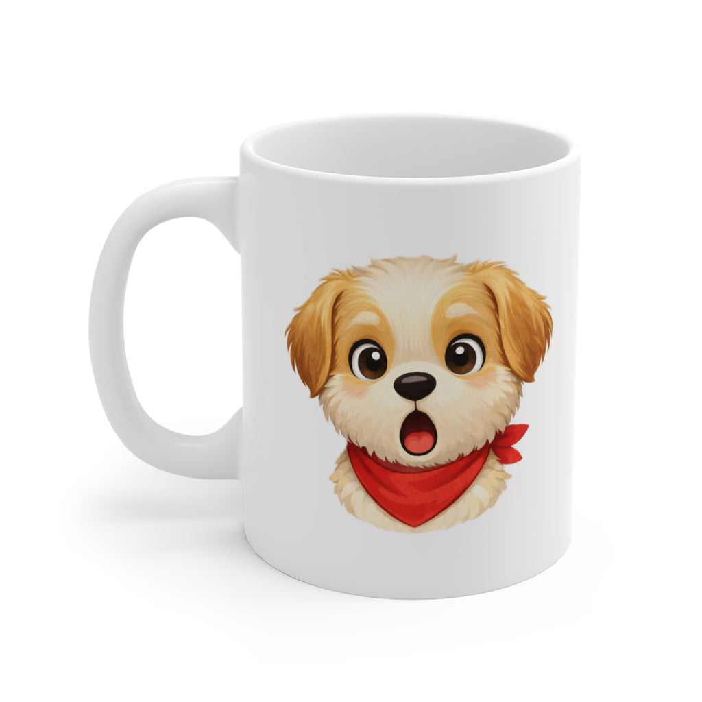 Cute Puppy Coffee Mug — Adorable Dog Face 11oz Ceramic Gift