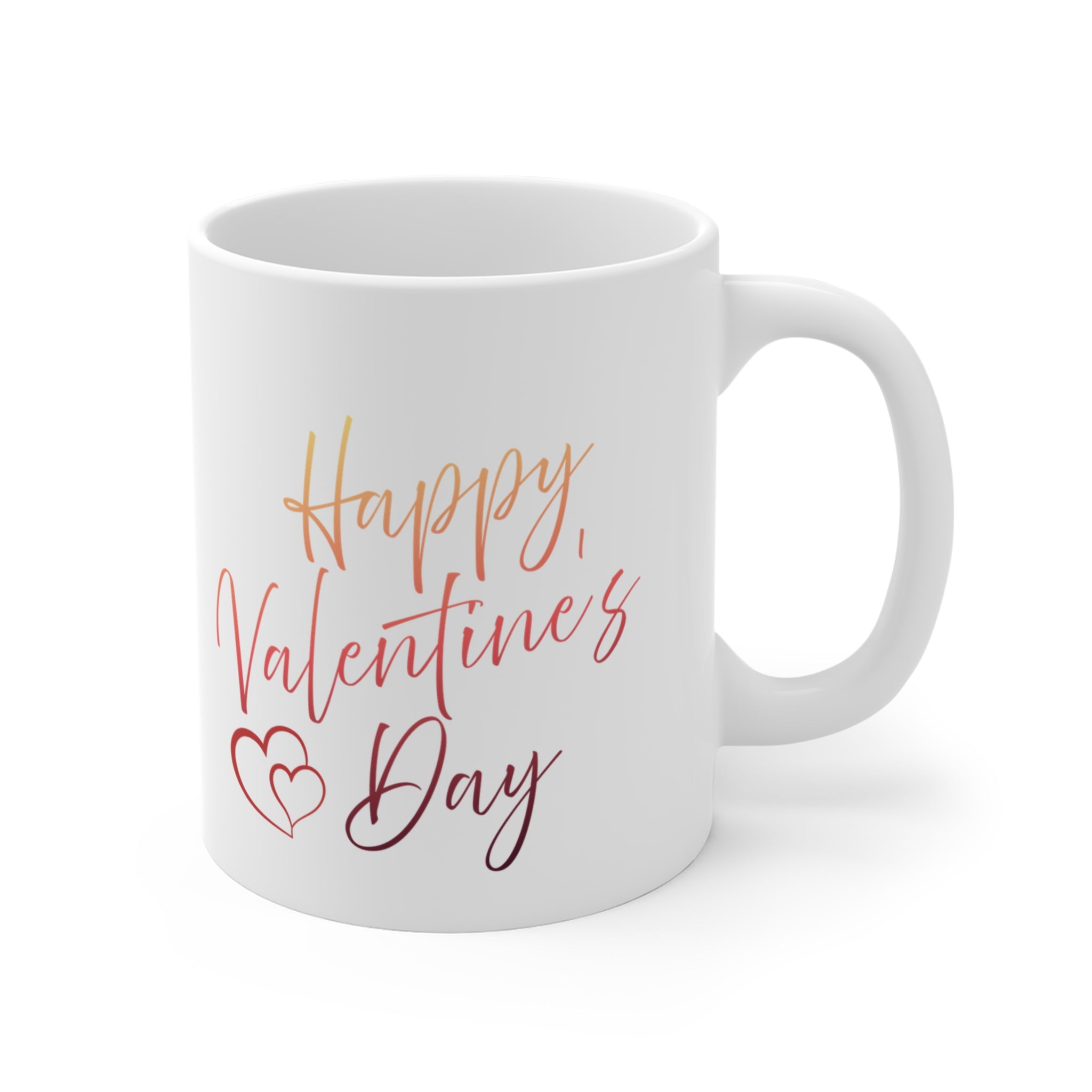 Valentine Puppy Mug — Cute Dog Holding Heart 11oz Coffee Cup
