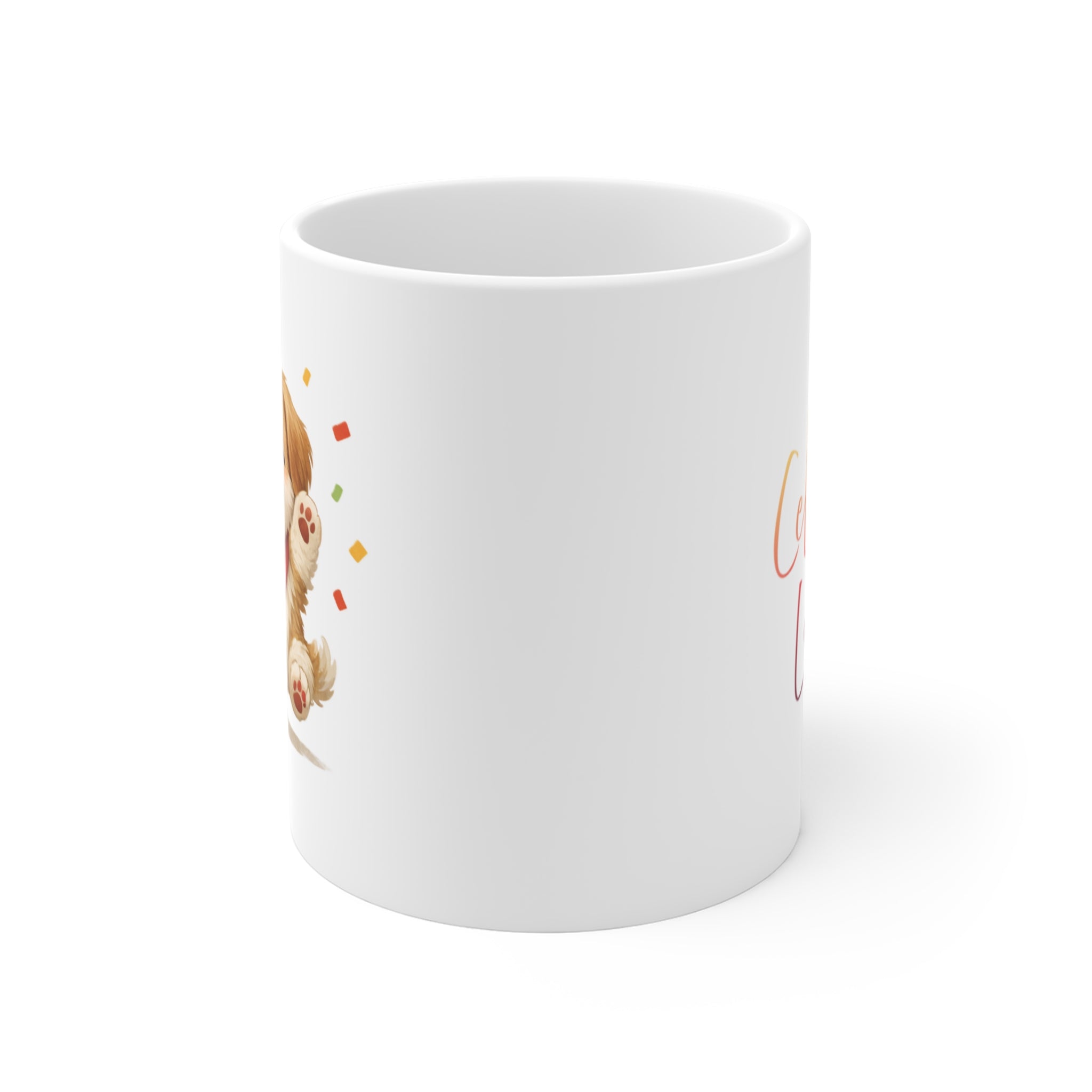 Happy Puppy Coffee Mug — Cute Dog 11oz Ceramic Gift