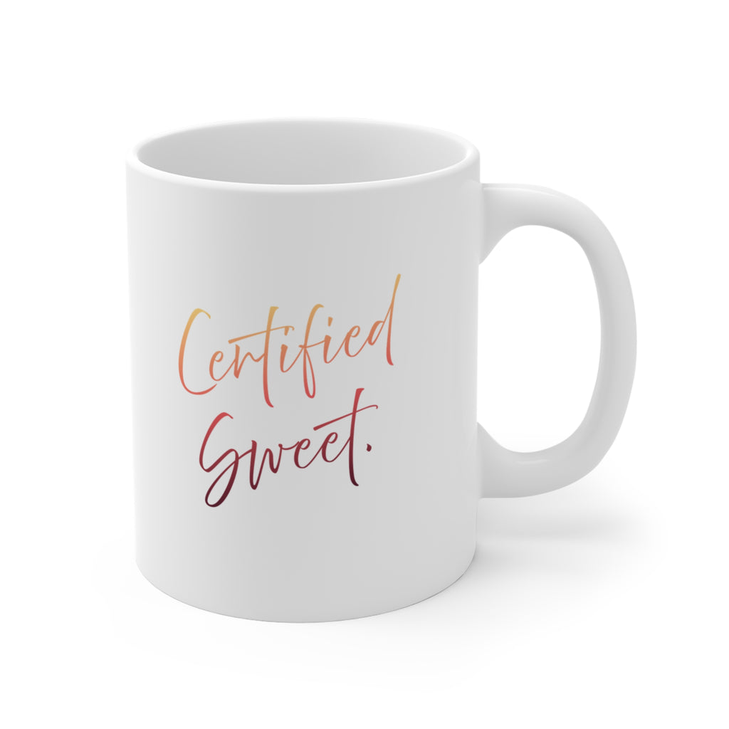 Cute Puppy Holding Heart Mug — Adorable Dog Love Coffee Cup (11oz)