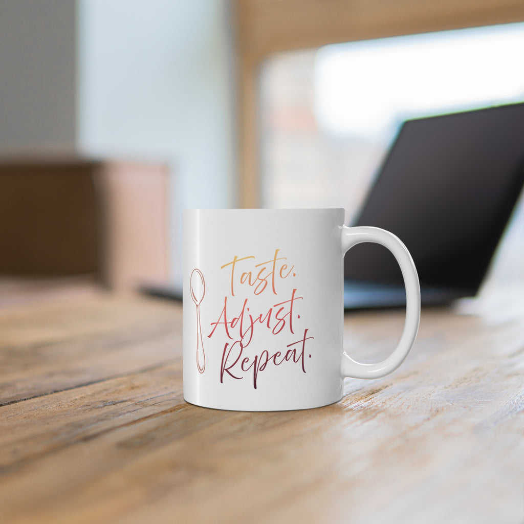 Cute Puppy Kitchen Mug — Adorable Dog with Spoon 11oz
