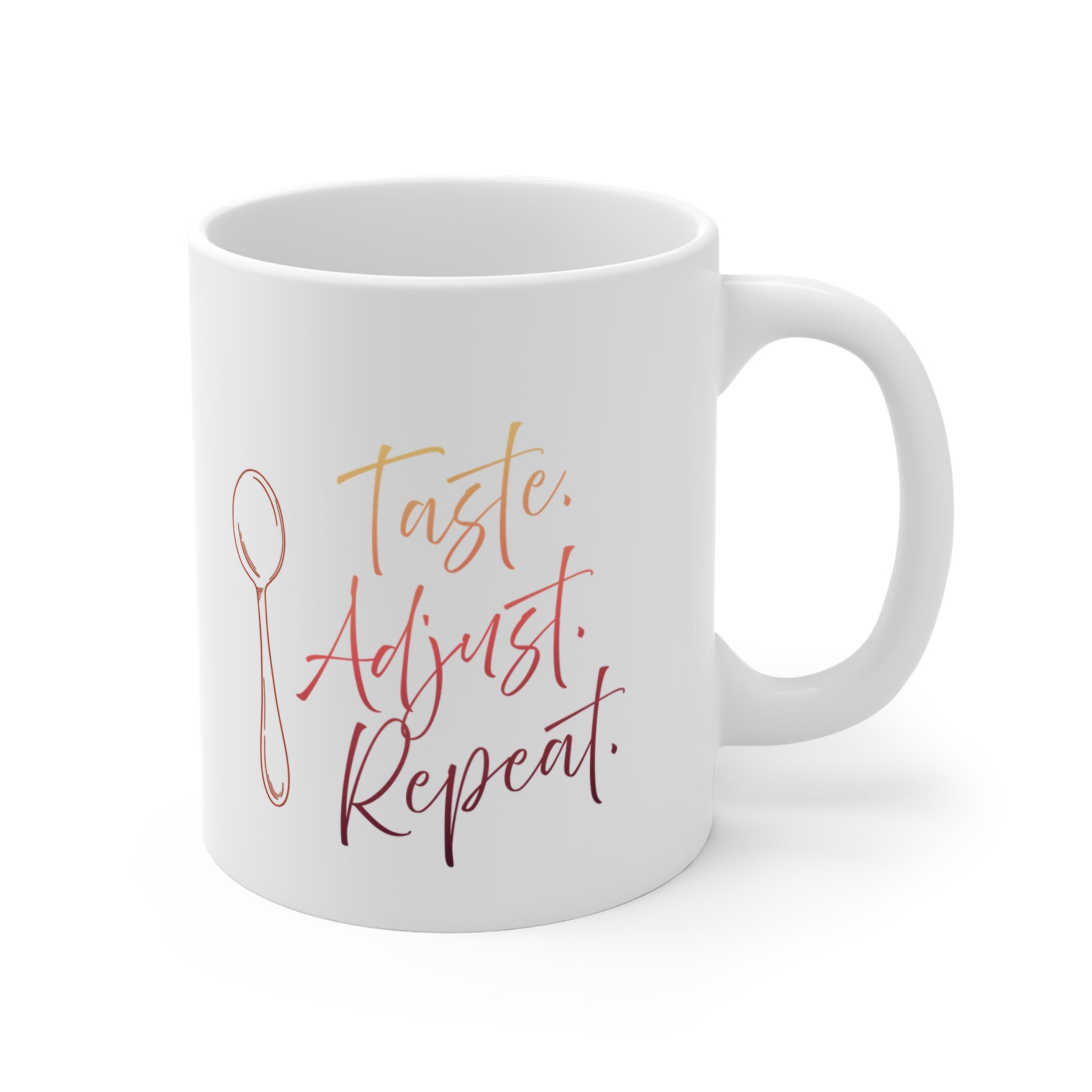 Cute Puppy Kitchen Mug — Adorable Dog with Spoon 11oz