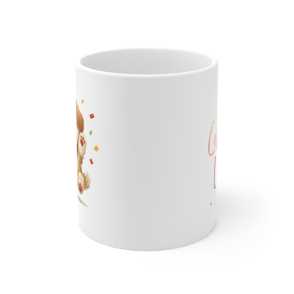 Cute Puppy Mug — Adorable Smiling Dog Coffee Cup (11oz)