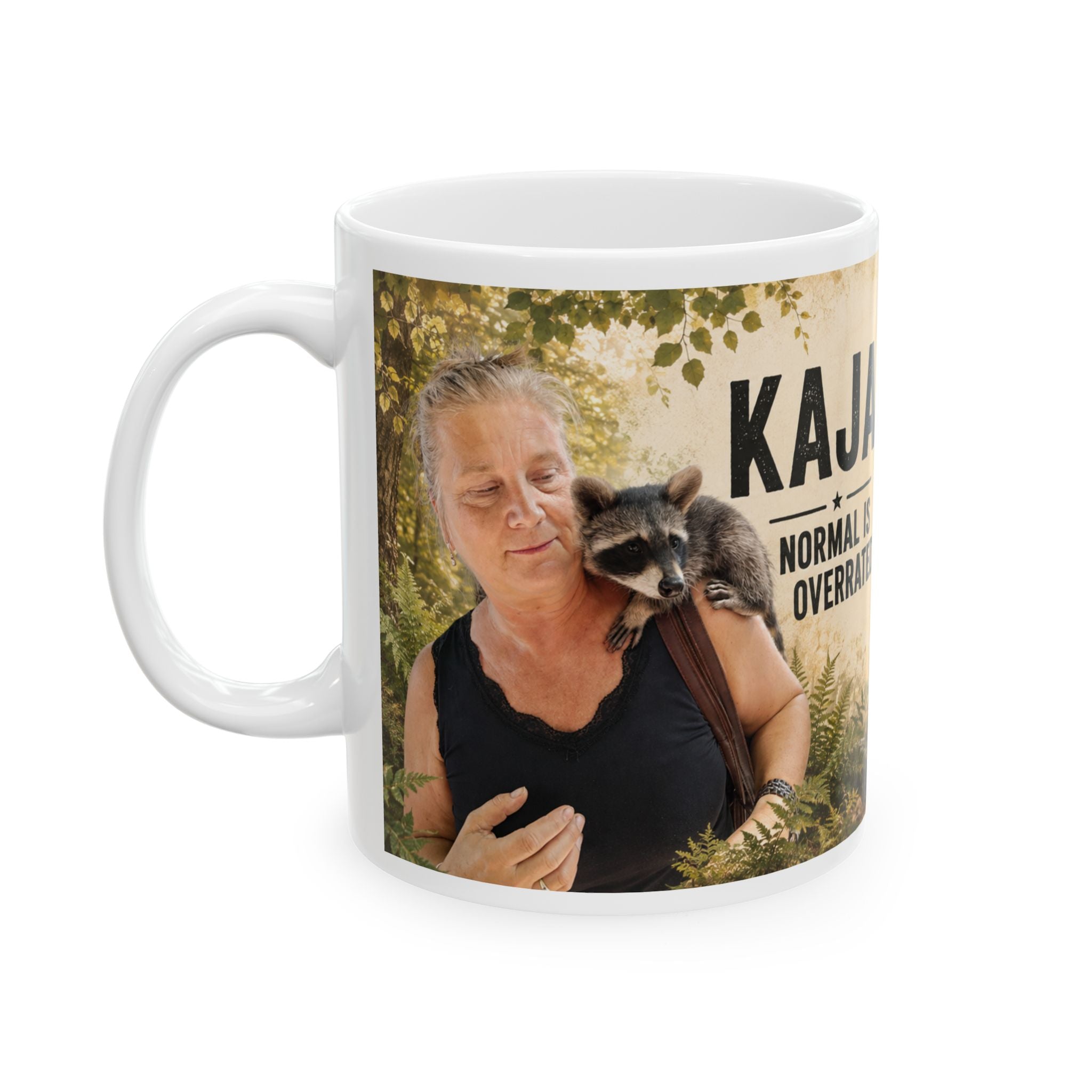 Personalized Photo Dog Lover Mug — “I Prefer Dogs, Wild Animals & Questionable Adventures”