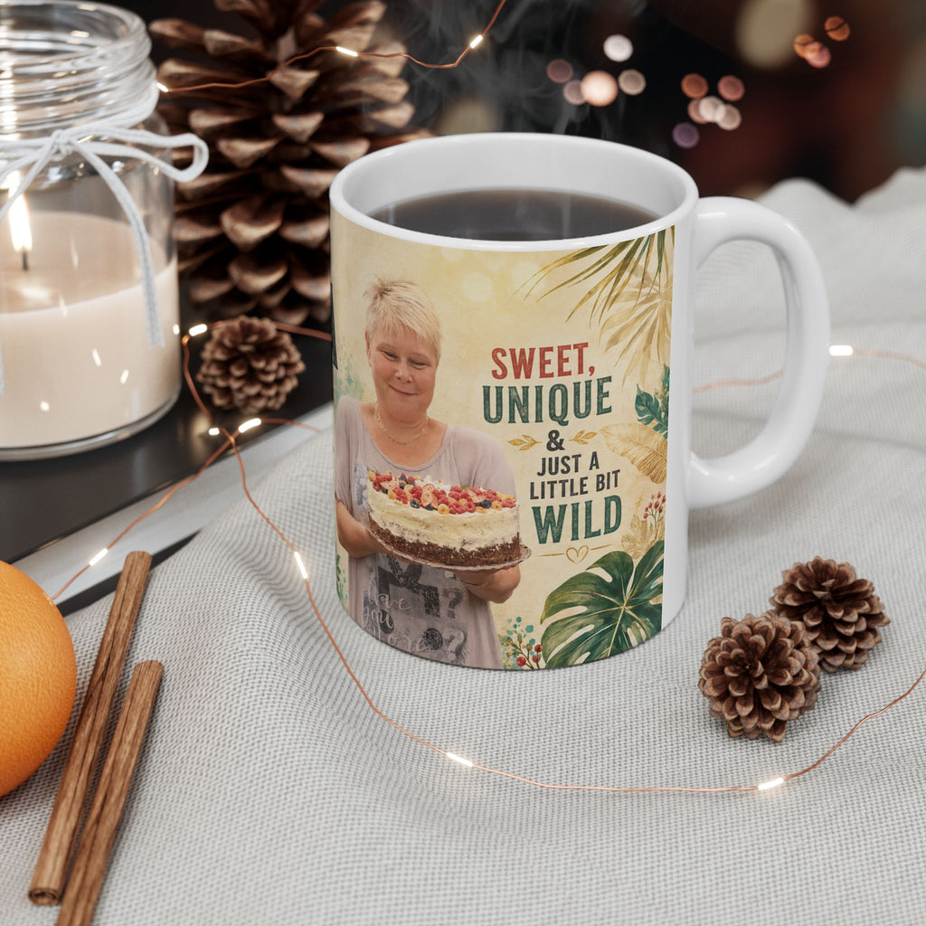 Personalized Photo Mug — "A Colorful Character" Custom Name Coffee Cup (11oz/15oz)